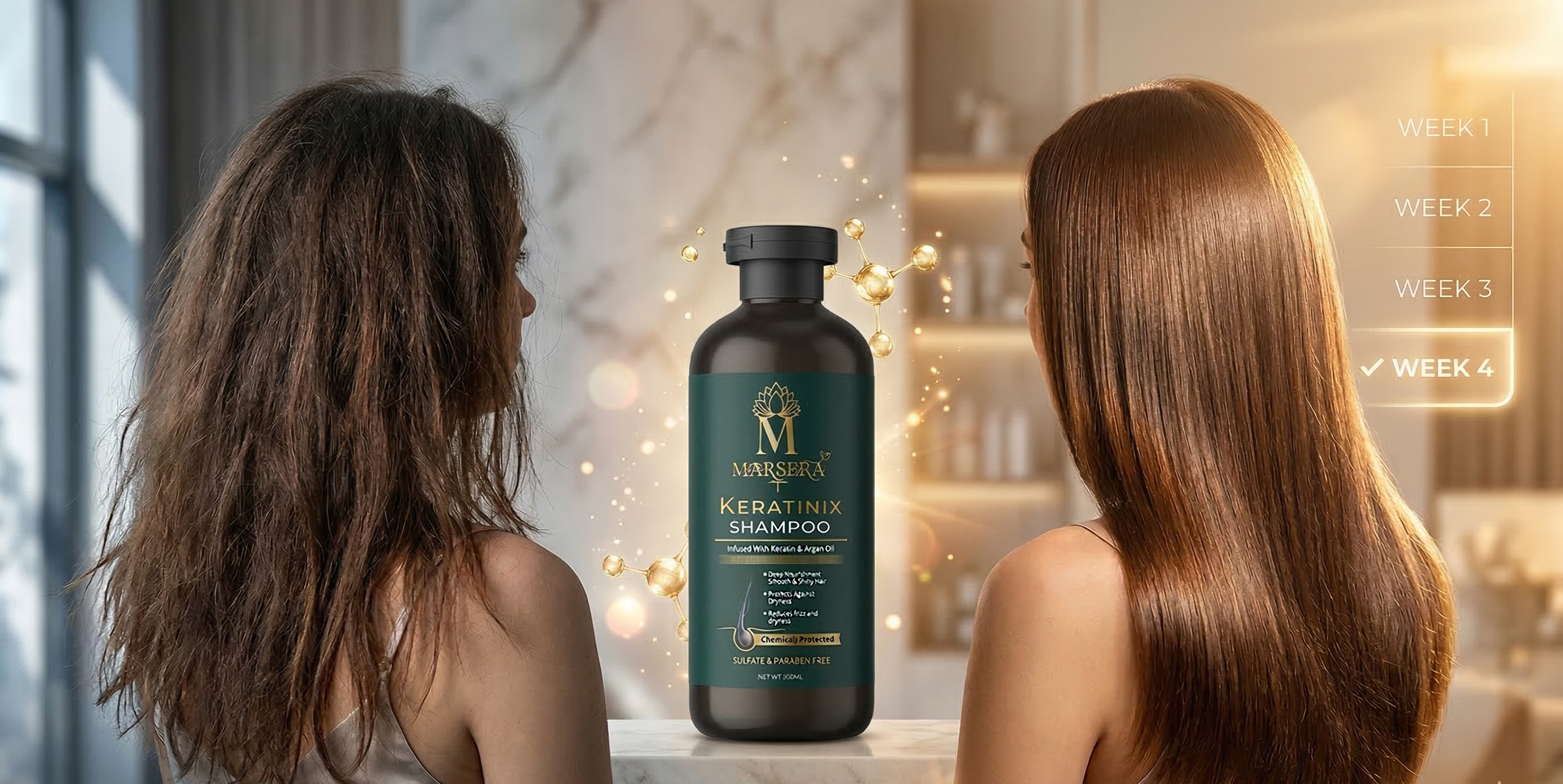 How long does it take to see results from using Marsera Keratinx Shampoo?
