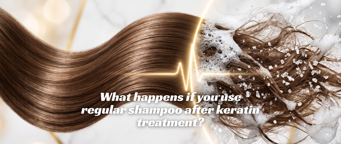 What happens if you use regular shampoo after keratin treatment?