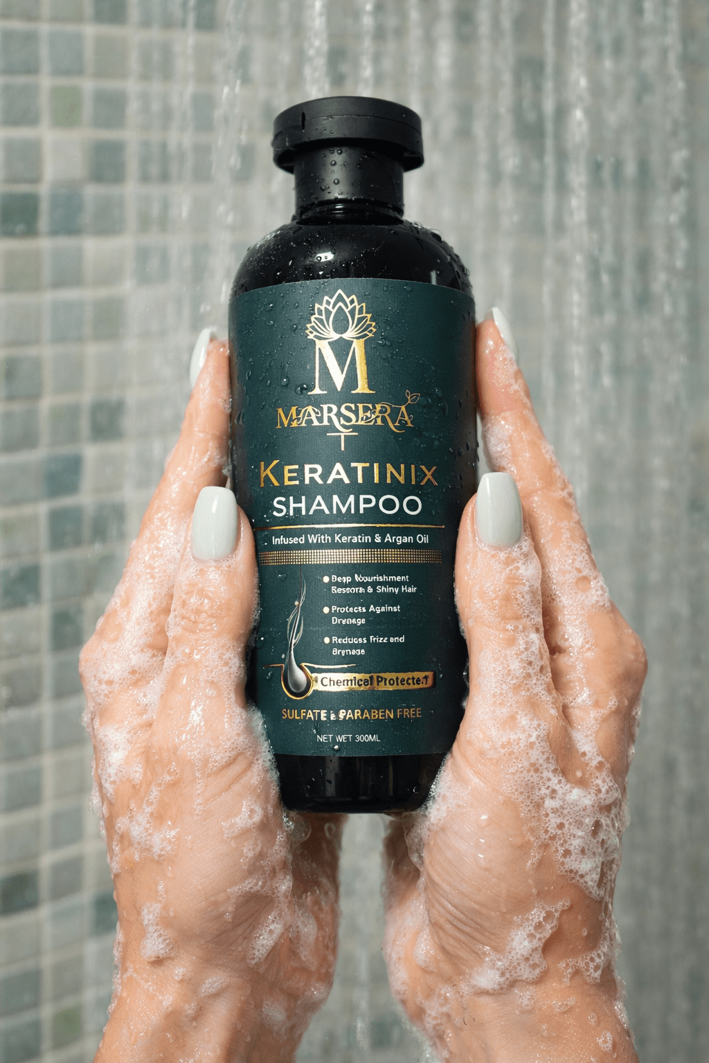 Marsera KeratiniX Professional Hair Care Bundle – Shampoo, Mask & Serum