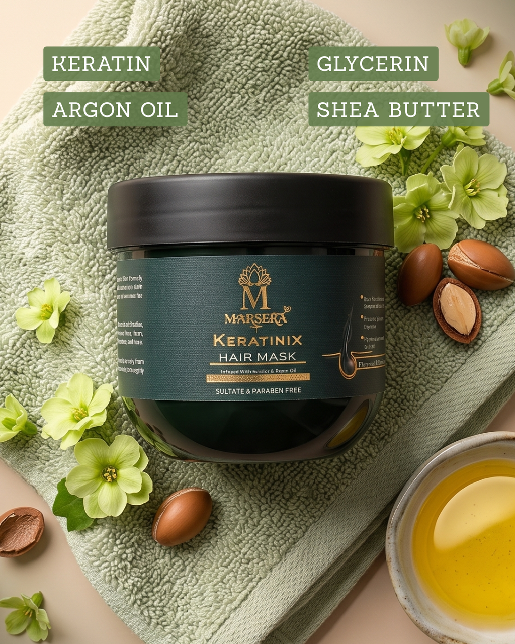 Marsera KeratiniX Hair Repair Mask for Dry & Damaged Hair 500ml
